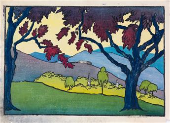 ELIZABETH COLWELL Two color woodcuts.